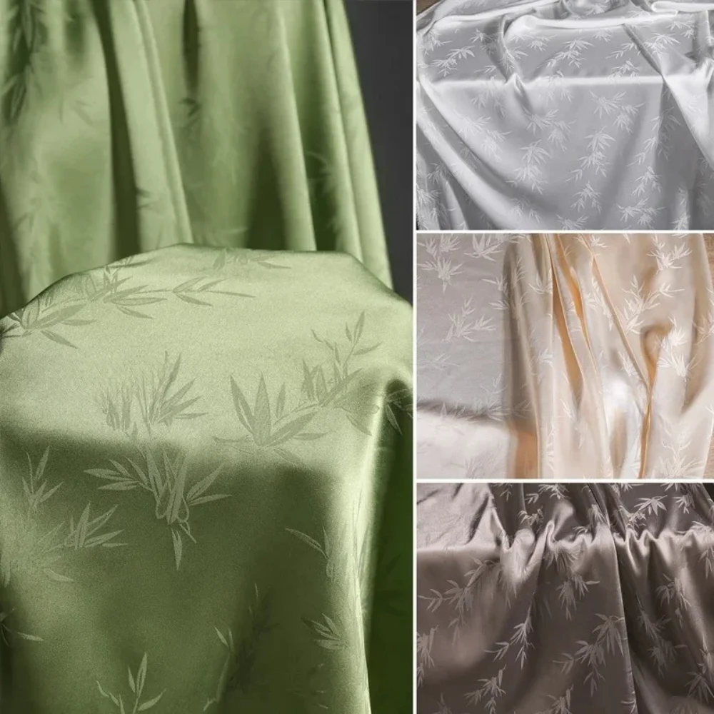 Chinese Bamboo Leaf Jacquard Acetate Satin Fabric for Dresses Wholesale Cloth Per Meter Apparel Diy Sewing Material
Chinese Bamboo Leaf Jacquard Acetate Satin Fabric for Dresses Wholesale Cloth Per Meter Apparel Diy Sewing Material
