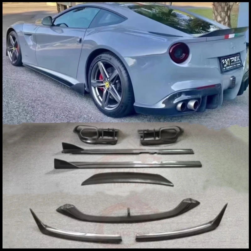 For Ferrari F12 Real Carbon Fiber Front Lip Rear Diffuser Bumper Side Skirt Body Kit Spoiler High Quality Splitter Upgrade Refit
For Ferrari F12 Real Carbon Fiber Front Lip Rear Diffuser Bumper Side Skirt Body Kit Spoiler High Quality Splitter Upgrade Refit
