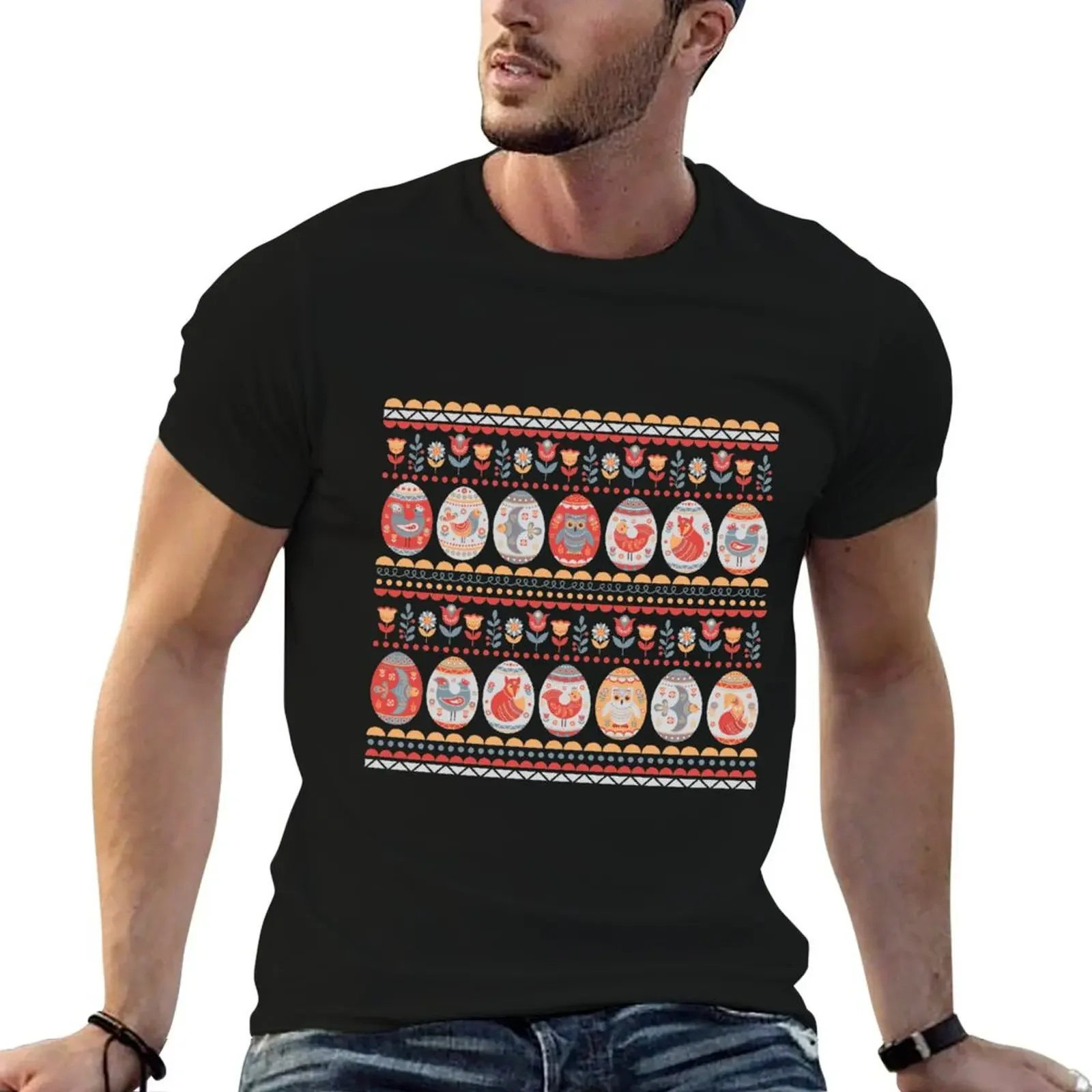 Hand painted Pysanky. Pattern with painted eggs. T-Shirt man clothes funny shirt cotton Louboutins Men's t-shirts
Hand painted Pysanky. Pattern with painted eggs. T-Shirt man clothes funny shirt cotton Louboutins Men's t-shirts