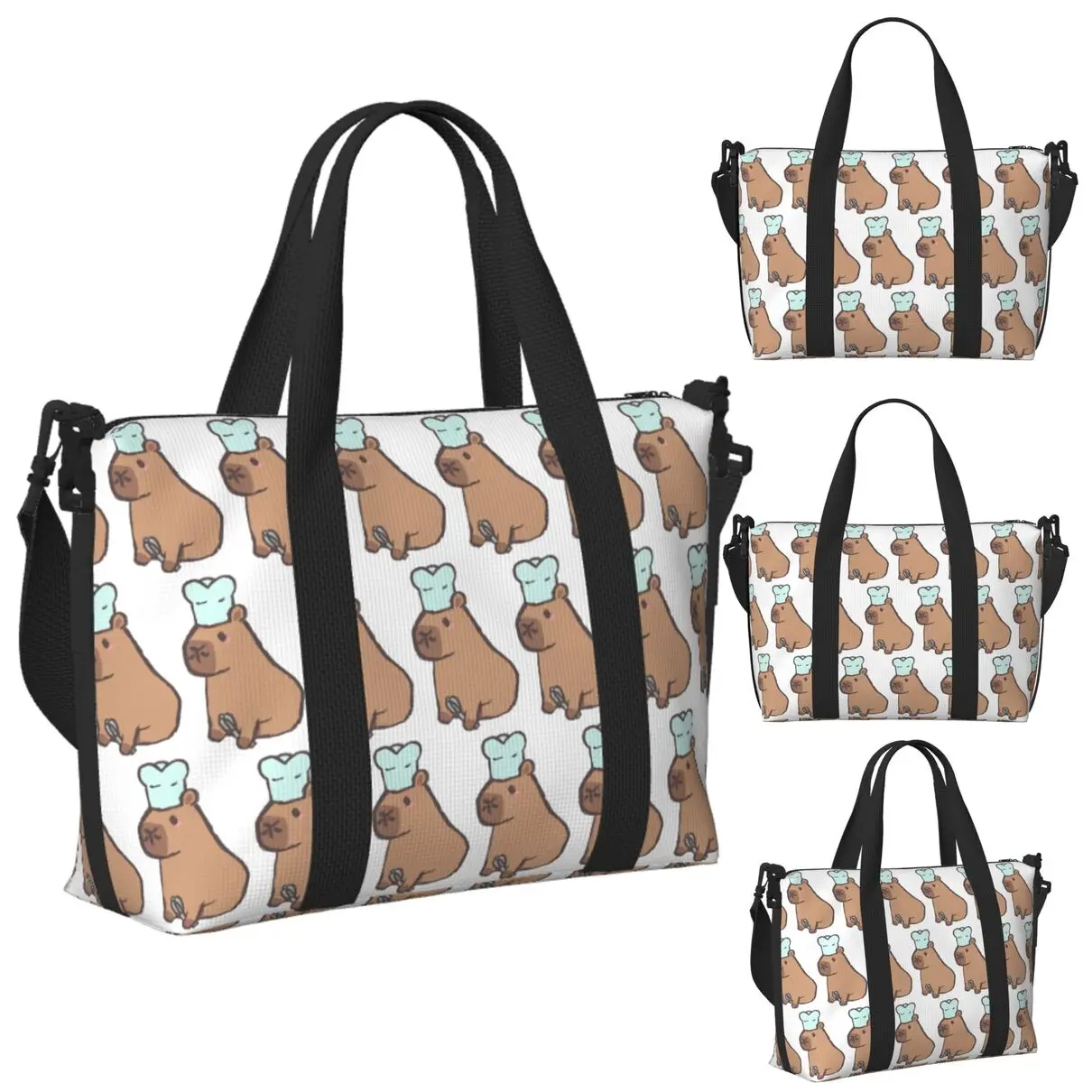 Custom Chef Capybara Beach Travel Bag Large Capacity Tote Bags for Gym Yoga Women Shopping Duffle Shoulder Bag
Custom Chef Capybara Beach Travel Bag Large Capacity Tote Bags for Gym Yoga Women Shopping Duffle Shoulder Bag