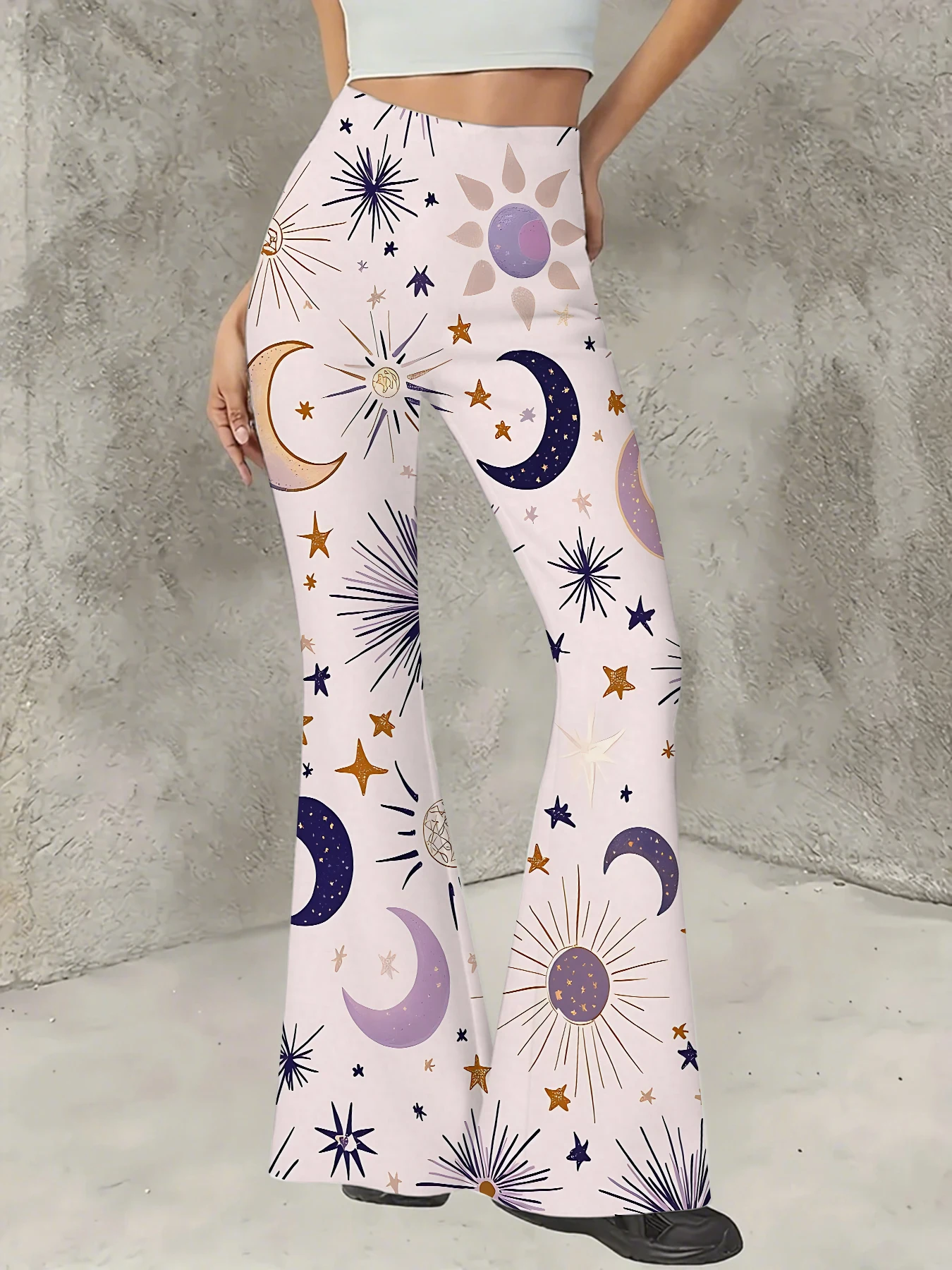 Women's Striped Print Flare Pants Loose Fit Knit Wide Leg Bell Bottom Trousers
Women's Striped Print Flare Pants Loose Fit Knit Wide Leg Bell Bottom Trousers