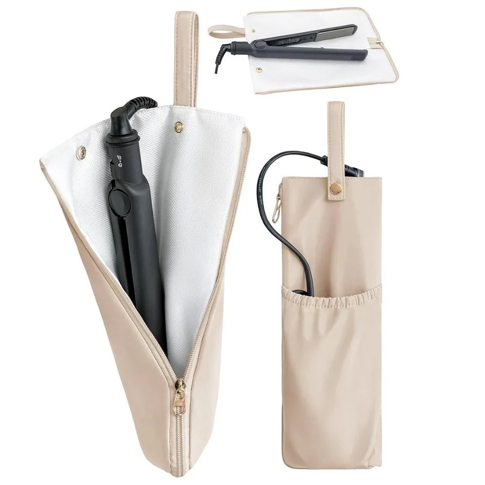 Heat-Resistant Curling Iron Bag Anti-scalding Hanging Straightener Storage Pouch Dust-proof with Zipper
Heat-Resistant Curling Iron Bag Anti-scalding Hanging Straightener Storage Pouch Dust-proof with Zipper