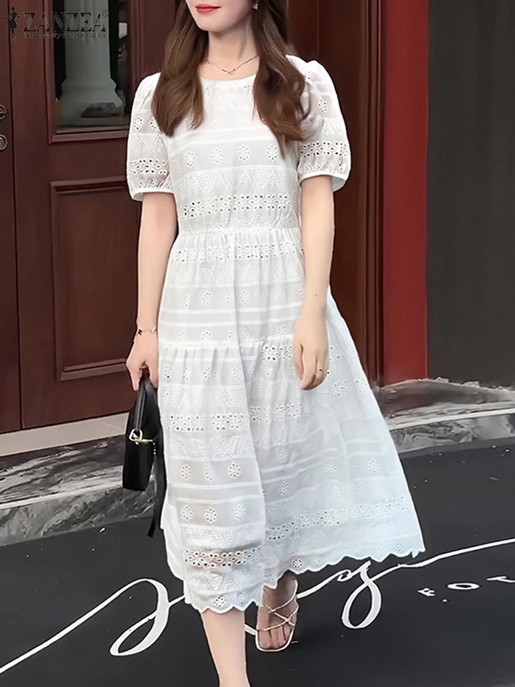 ZANZEA Summer Elegant Dresses Bohemian Lace Crochet Sundress Women Fashion Holiday Vestidos Casual Short Sleeve Patchwork Dress
ZANZEA Summer Elegant Dresses Bohemian Lace Crochet Sundress Women Fashion Holiday Vestidos Casual Short Sleeve Patchwork Dress