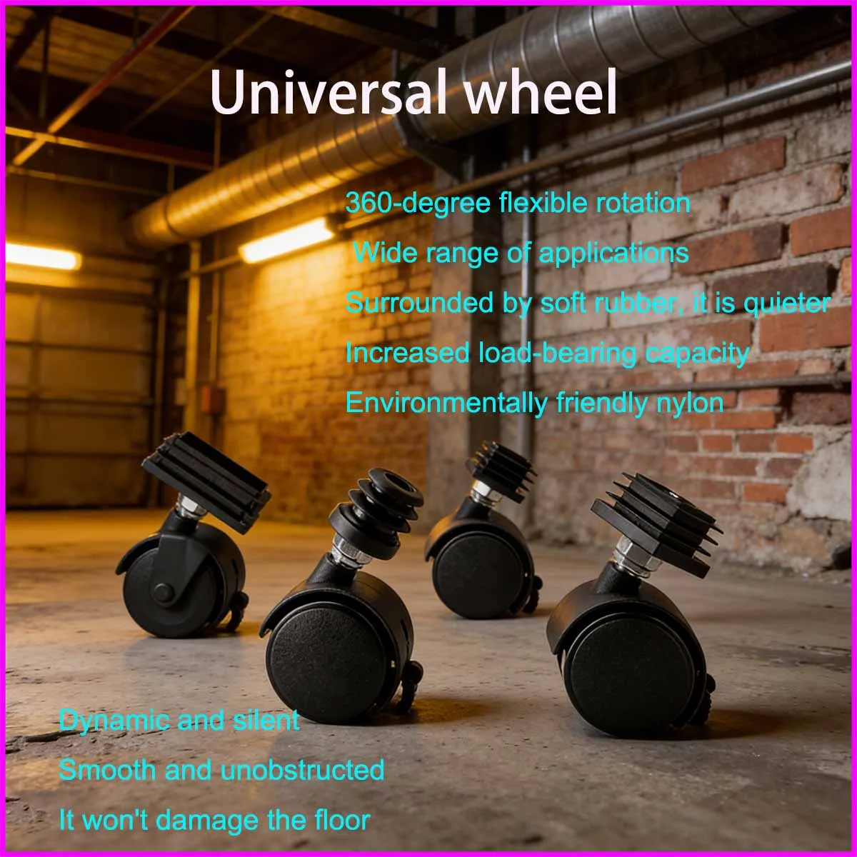 Square Rectangular Furniture Caster with Screw Mount, Plastic Small Swivel Caster Wheel with Brake for Cabinet Sofa Table
Square Rectangular Furniture Caster with Screw Mount, Plastic Small Swivel Caster Wheel with Brake for Cabinet Sofa Table