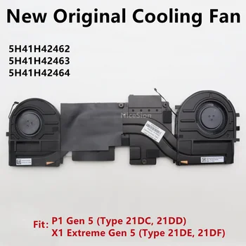 New Original For Laptop Lenovo ThinkPad X1 Extreme 5th P1 Gen5 CPU Cooling Fan Heatsink Radiato Cooler FRU PN :5H41H42462/3/4