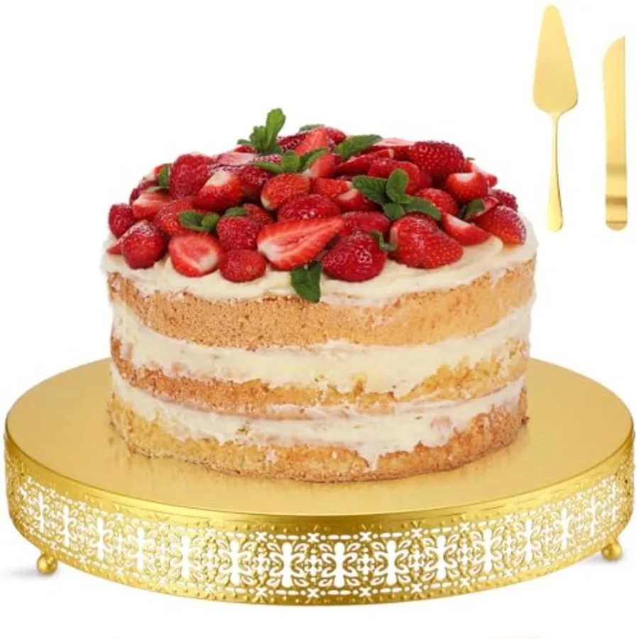 Gold Cake Stand 16 Inch Metal Round Cupcake Dessert Stand with Cake Cutting Spatula Xmas Cupcake Pastry Display Candy Holder Di
Gold Cake Stand 16 Inch Metal Round Cupcake Dessert Stand with Cake Cutting Spatula Xmas Cupcake Pastry Display Candy Holder Di