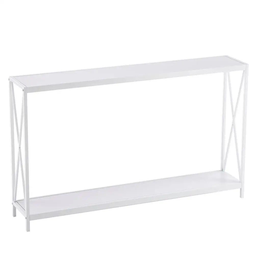 White Wood Grain Triamine Board Cross Iron Frame Side Table for Porch & Sofa
White Wood Grain Triamine Board Cross Iron Frame Side Table for Porch & Sofa
