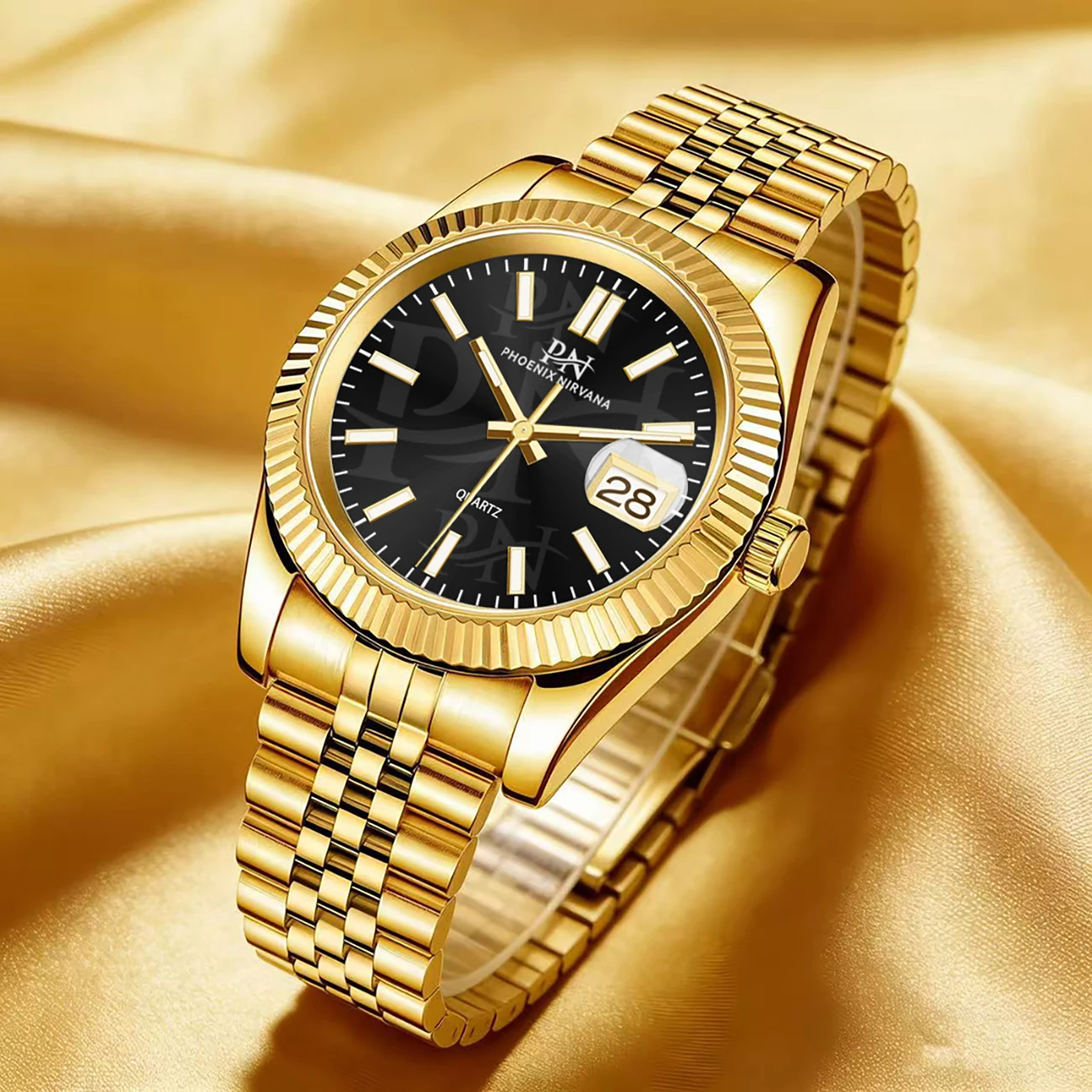 PN Luxury Waterproof Men's Quartz Watch Large Dial Classic Stainless Steel Band with Date Display
PN Luxury Waterproof Men's Quartz Watch Large Dial Classic Stainless Steel Band with Date Display
