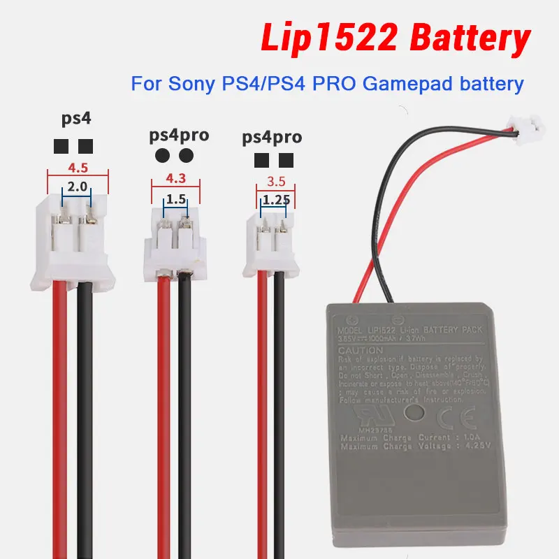 Lip1522 Battery Game Controller 1000mAh for Sony PS4 PS Pro Dualshock 4 Wireless Gamepad PS4Pro Ps4Slim Batteries Replacement
Lip1522 Battery Game Controller 1000mAh for Sony PS4 PS Pro Dualshock 4 Wireless Gamepad PS4Pro Ps4Slim Batteries Replacement