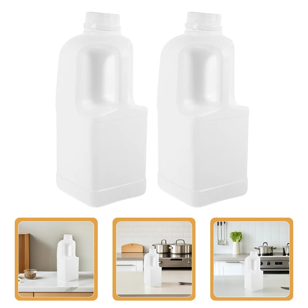 2Pcs Food Plastic Storage Jars Square Space Saving Container Leak Proof Lid Ergonomic Handle for Kitchen Milk Syrup Juice Water
2Pcs Food Plastic Storage Jars Square Space Saving Container Leak Proof Lid Ergonomic Handle for Kitchen Milk Syrup Juice Water