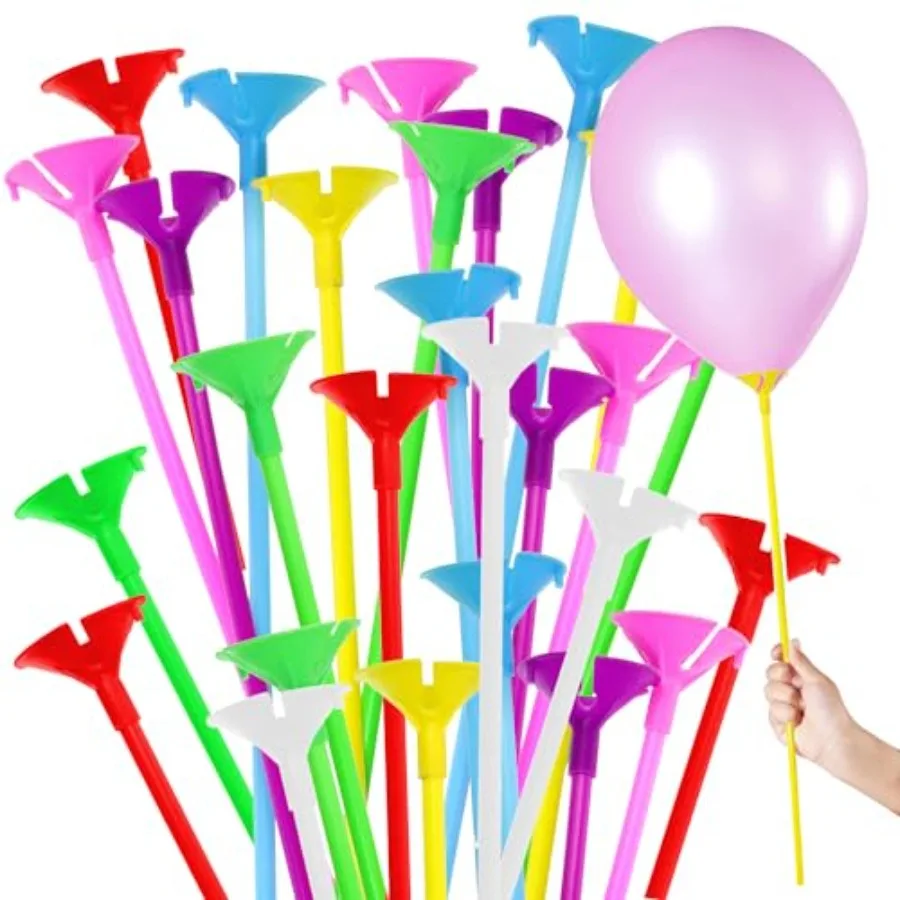 120pcs 12" Balloon Sticks Assorted Colors, Plastic Balloon Holders and Cups for Birthday Party, Easter, Any Holiday, Wedding, A
120pcs 12" Balloon Sticks Assorted Colors, Plastic Balloon Holders and Cups for Birthday Party, Easter, Any Holiday, Wedding, A
