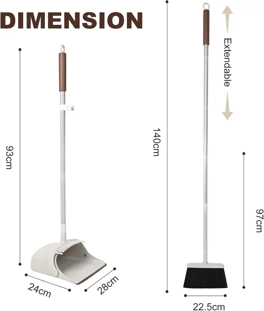54" Long Handled Broom and Dustpan Set - Perfect Dust Pan and Brush Combo for Efficient Cleaning
54" Long Handled Broom and Dustpan Set - Perfect Dust Pan and Brush Combo for Efficient Cleaning