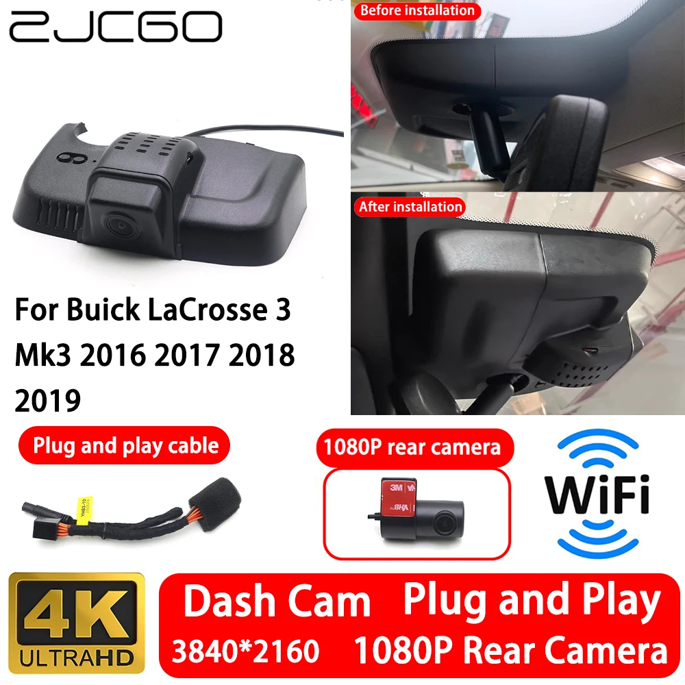 for Buick LaCrosse 3 Mk3 2016 2017 2018 2019 4K 2160P Front Rear Camera Dash Cam Wifi Plug and Play Video Recorde Loop Recording
for Buick LaCrosse 3 Mk3 2016 2017 2018 2019 4K 2160P Front Rear Camera Dash Cam Wifi Plug and Play Video Recorde Loop Recording