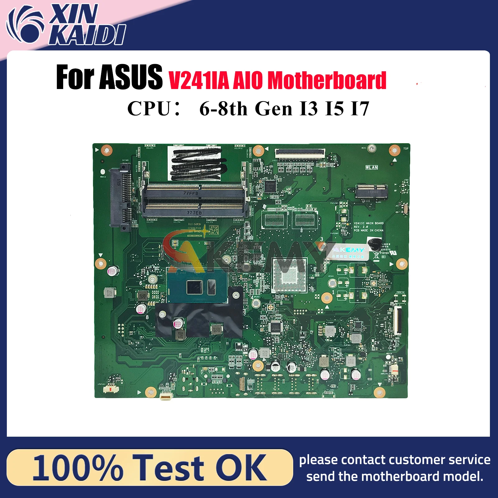 Материнская плата V241IA для ASUS Vivo AiO V241ICR V241IC V241I V241IA, материнская плата с процессором I3 I5 I7, 100% tests, ОК, быстрая доставка, stk 
Материнская плата V241IA для ASUS Vivo AiO V241ICR V241IC V241I V241IA, материнская плата с процессором I3 I5 I7, 100% tests, ОК, быстрая доставка, stk