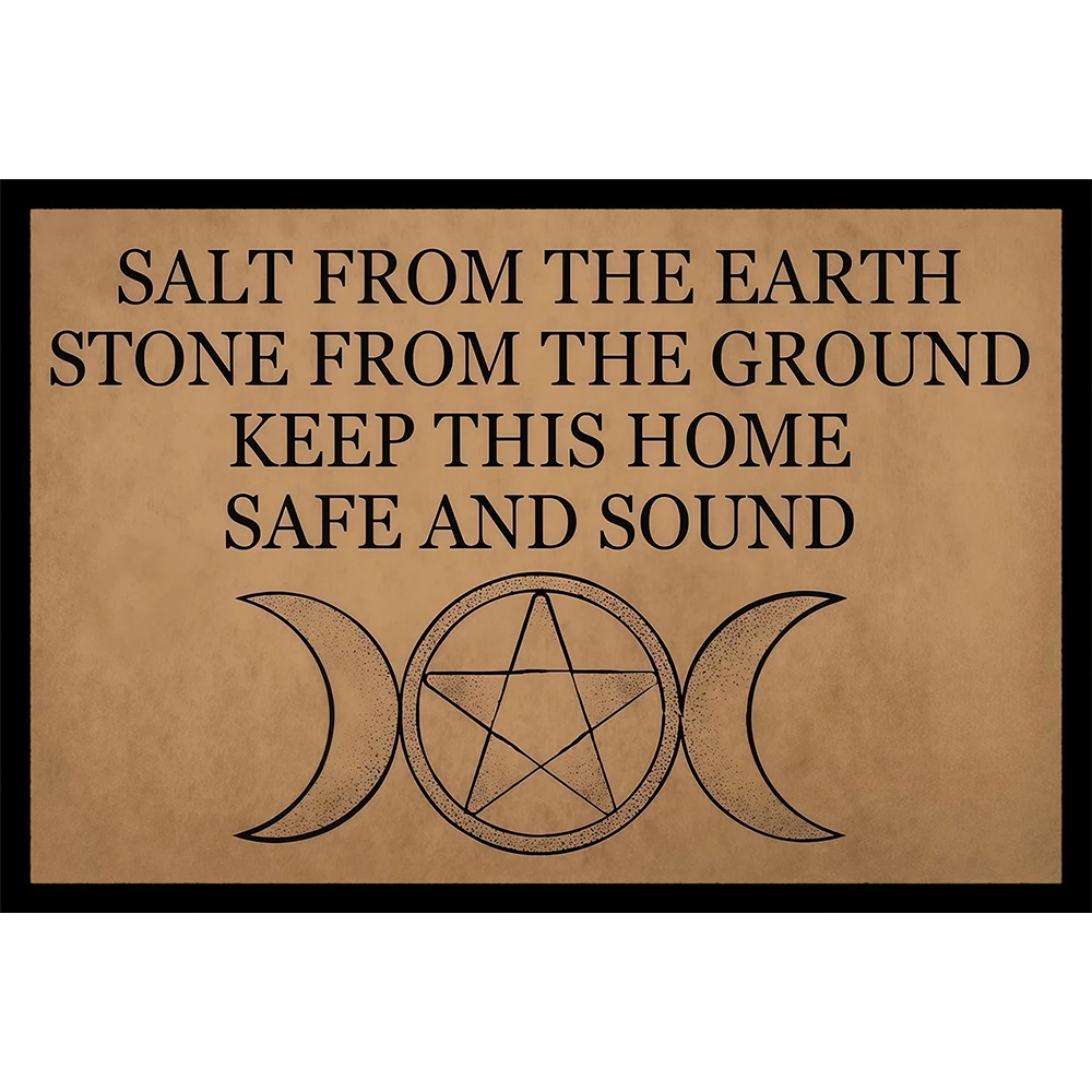 Wiccan Triple Moon Doormat Rubber Salt From The Earth Safe Home Floor Mat Witchcraft Protection Doormat Pentagram Entry Rug
Wiccan Triple Moon Doormat Rubber Salt From The Earth Safe Home Floor Mat Witchcraft Protection Doormat Pentagram Entry Rug