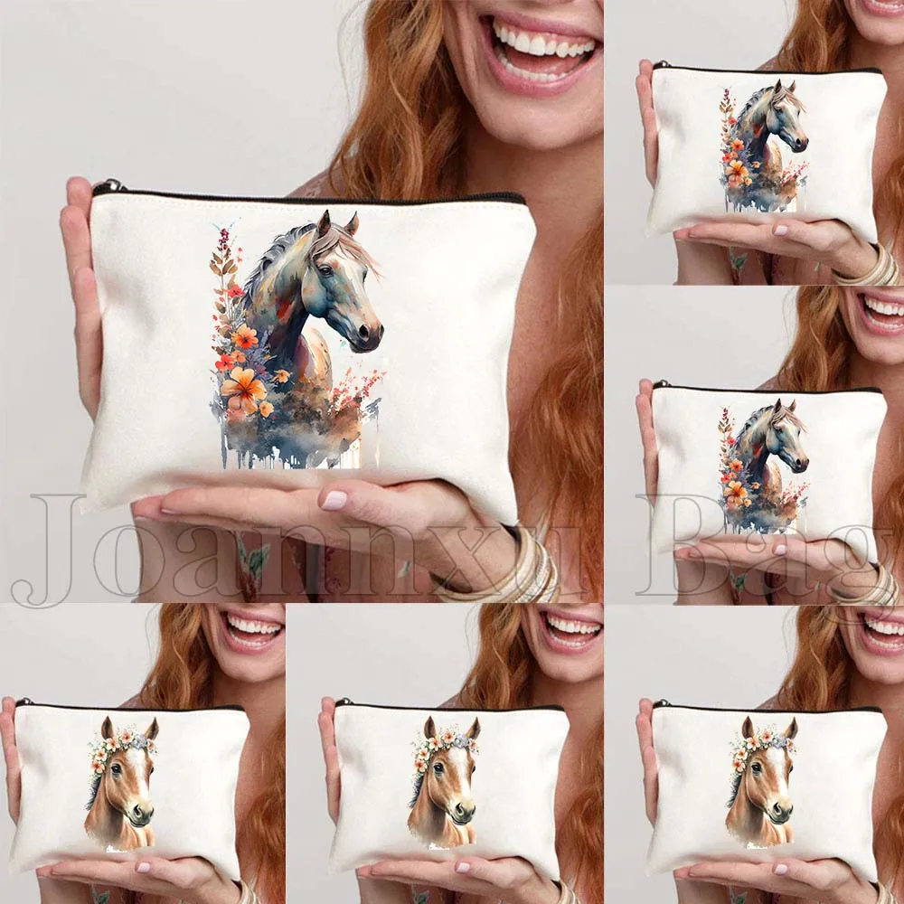 Wild Spirit Floral Horse Oil Painting Canvas Cosmetic Bag Makeup Toilet Bag Pencil Case Zipper Pouch Key Coin Purse Storage Bag
Wild Spirit Floral Horse Oil Painting Canvas Cosmetic Bag Makeup Toilet Bag Pencil Case Zipper Pouch Key Coin Purse Storage Bag