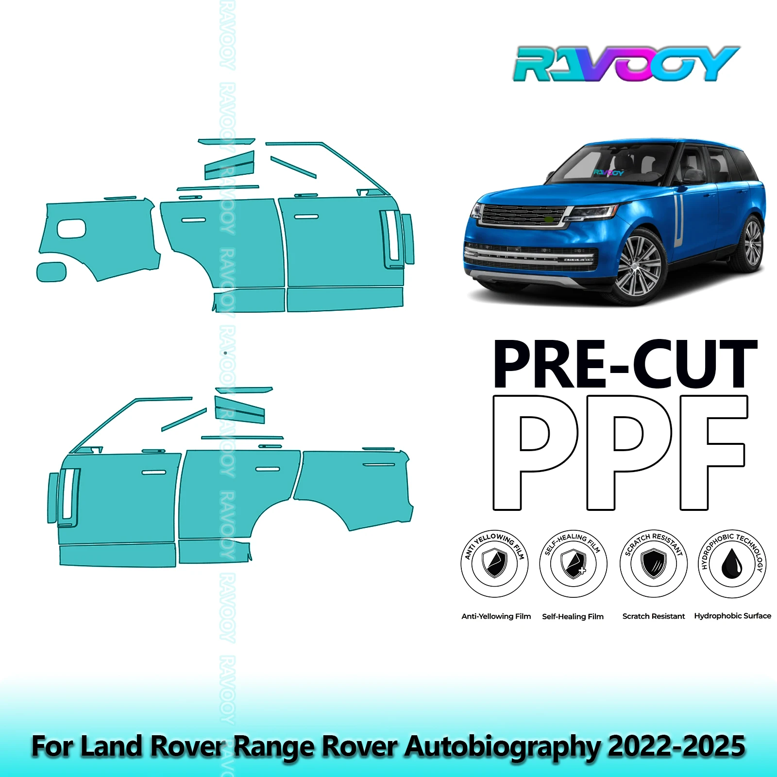 Для Land Rover Range Rover Autobiography 2022-2025 8,5 мил предварительно вырезанный комплект PPF дверей и стойки A/B, набор защитной пленки для краски из ТПУ
Для Land Rover Range Rover Autobiography 2022-2025 8,5 мил предварительно вырезанный комплект PPF дверей и стойки A/B, набор защитной пленки для краски из ТПУ