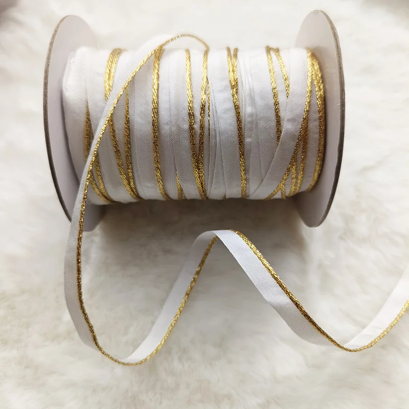 100Yard Thin Glitter Gold Silver Edge Sew Ribbon Wide 8m Bias Piping Cord Rope For DIY Garment Sewing Making Textile Trimming
100Yard Thin Glitter Gold Silver Edge Sew Ribbon Wide 8m Bias Piping Cord Rope For DIY Garment Sewing Making Textile Trimming