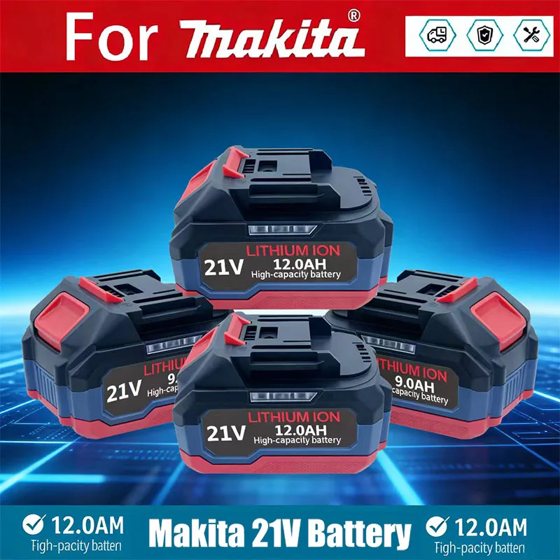 18V 21V 6.0 9.0 12.0Ah Rechargeable Lithium Battery For Makita 18v Power Tools Cordless Wrench Saw Drill Grinder Screwdriver
18V 21V 6.0 9.0 12.0Ah Rechargeable Lithium Battery For Makita 18v Power Tools Cordless Wrench Saw Drill Grinder Screwdriver