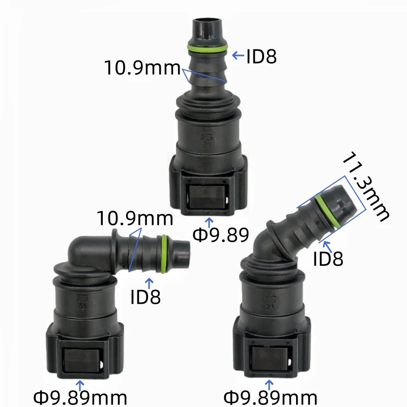 10mm D10 9.89 ID8 female plastic connector auto Fuel line quick connector 90 degree joint connector 2 pcs one lot
10mm D10 9.89 ID8 female plastic connector auto Fuel line quick connector 90 degree joint connector 2 pcs one lot