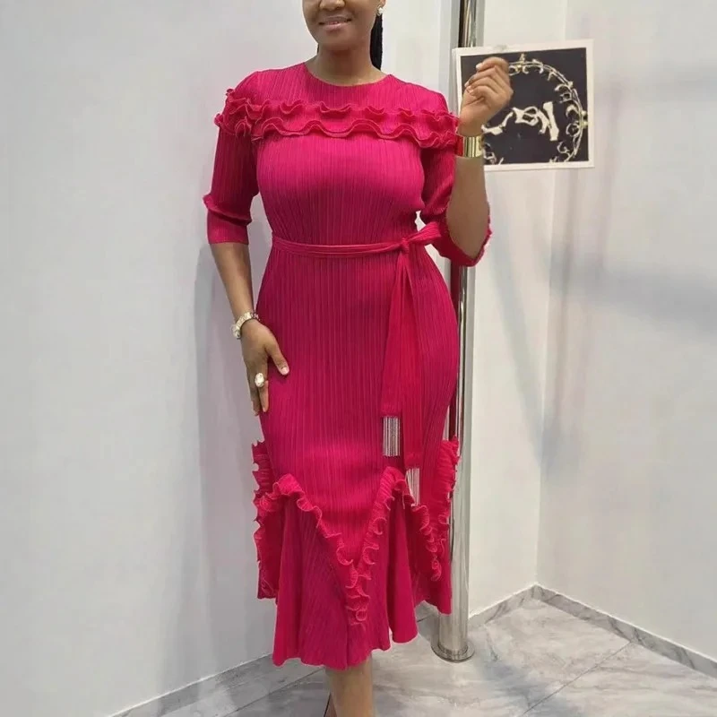 Miyake 2025 Summer New Chic Pinstripe Splicing Design Women's Pleated Dress Fashion Round Neck Short Sleeve Tie Clothing
Miyake 2025 Summer New Chic Pinstripe Splicing Design Women's Pleated Dress Fashion Round Neck Short Sleeve Tie Clothing