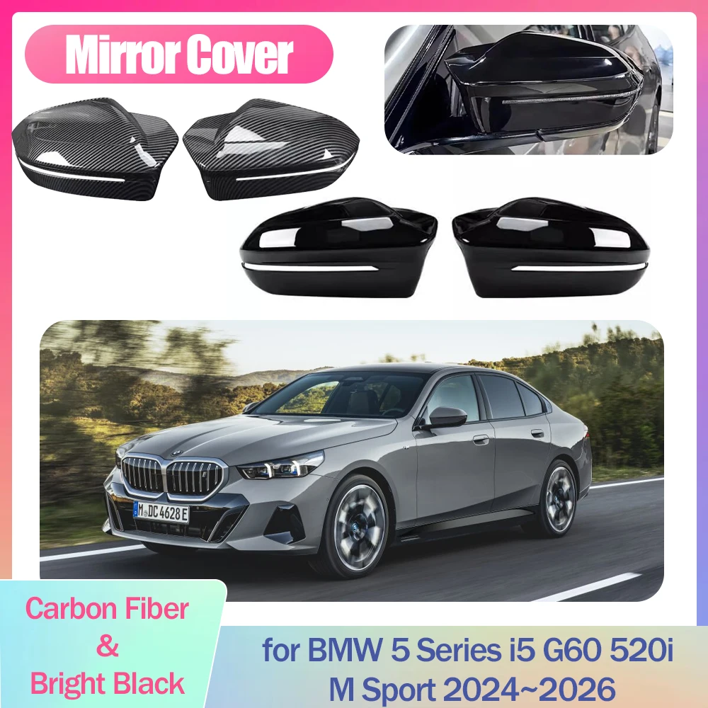 Car Mirror Cover for BMW 5 Series i5 G60 520i M Sport 2024~2026 Cap Wing Carbon Fiber Black Trim Shell Sticker Part Accessories
Car Mirror Cover for BMW 5 Series i5 G60 520i M Sport 2024~2026 Cap Wing Carbon Fiber Black Trim Shell Sticker Part Accessories