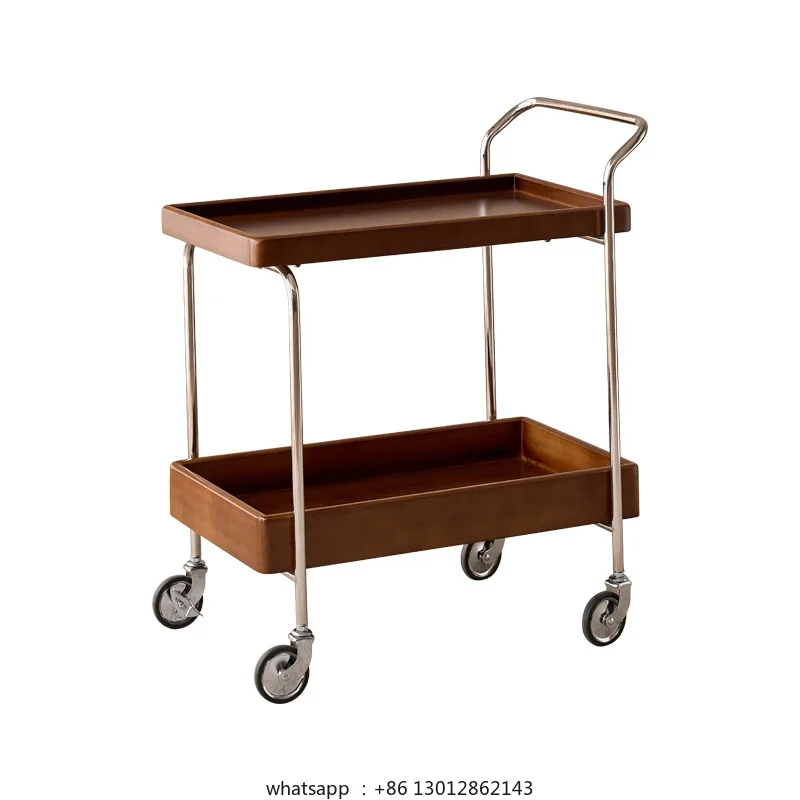 Двухслойная передвижная стойка для хранения средневековой тележки с краями из цельного дерева
Двухслойная передвижная стойка для хранения средневековой тележки с краями из цельного дерева