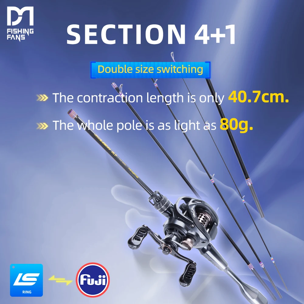 FISHINGFANS Портативная туристическая спиннинговая удочка для литья, легкая удочка из углеродного волокна, 5 шт., удочка FUJI O GUIDE
FISHINGFANS Портативная туристическая спиннинговая удочка для литья, легкая удочка из углеродного волокна, 5 шт., удочка FUJI O GUIDE