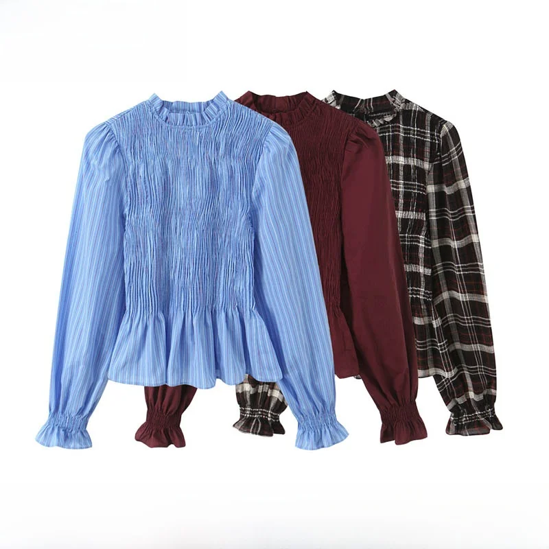 Fashionable Honeycomb Pattern Slim Fit Shirt Women's Commute Style Polyester Fiber Long Sleeve round Neck Regular Length
Fashionable Honeycomb Pattern Slim Fit Shirt Women's Commute Style Polyester Fiber Long Sleeve round Neck Regular Length