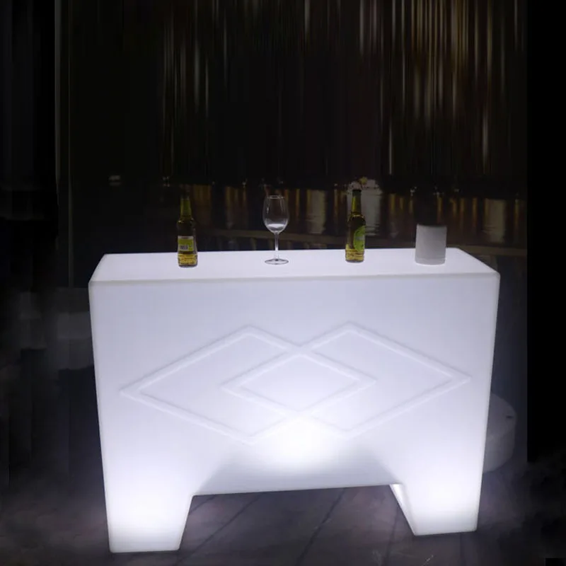 Home Bar Furniture Luminous Cashier Desk 121*40*90cm LED Light DJ Stand Booth Colorful Glow Reception Service Bar Table For Two
Home Bar Furniture Luminous Cashier Desk 121*40*90cm LED Light DJ Stand Booth Colorful Glow Reception Service Bar Table For Two