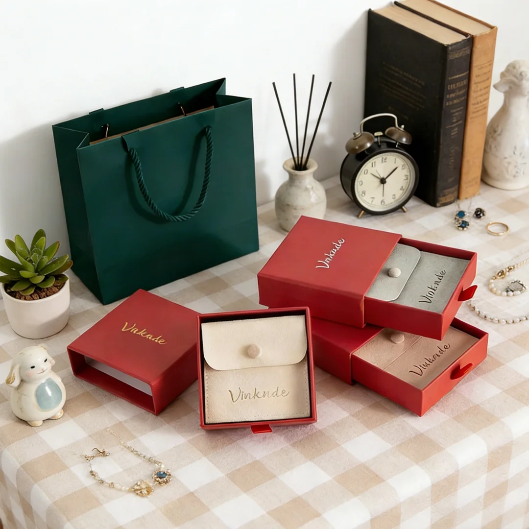 Wholesale Luxury Jewelry Drawer Boxes With Velvet Snap Pouch Custom Logo Paper Gift Boxes For Necklace Ring & Wedding Packaging
Wholesale Luxury Jewelry Drawer Boxes With Velvet Snap Pouch Custom Logo Paper Gift Boxes For Necklace Ring & Wedding Packaging