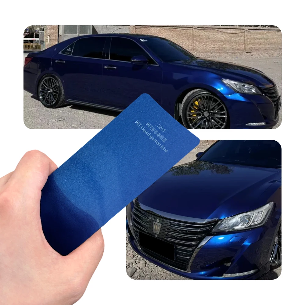 PET Gentian Blue Full Car Wrap Vinyl PVC PET Auto Body Sticker Color Changing Film Roll Paint Protection 1.52X18M
PET Gentian Blue Full Car Wrap Vinyl PVC PET Auto Body Sticker Color Changing Film Roll Paint Protection 1.52X18M