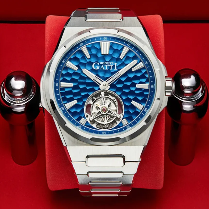BONEST GATTI Men Tourbillon Watch Luxury 43mm Automatic Mechanical Wristwatch Waterproof Sapphire Luminous Fish Scale Dial
BONEST GATTI Men Tourbillon Watch Luxury 43mm Automatic Mechanical Wristwatch Waterproof Sapphire Luminous Fish Scale Dial