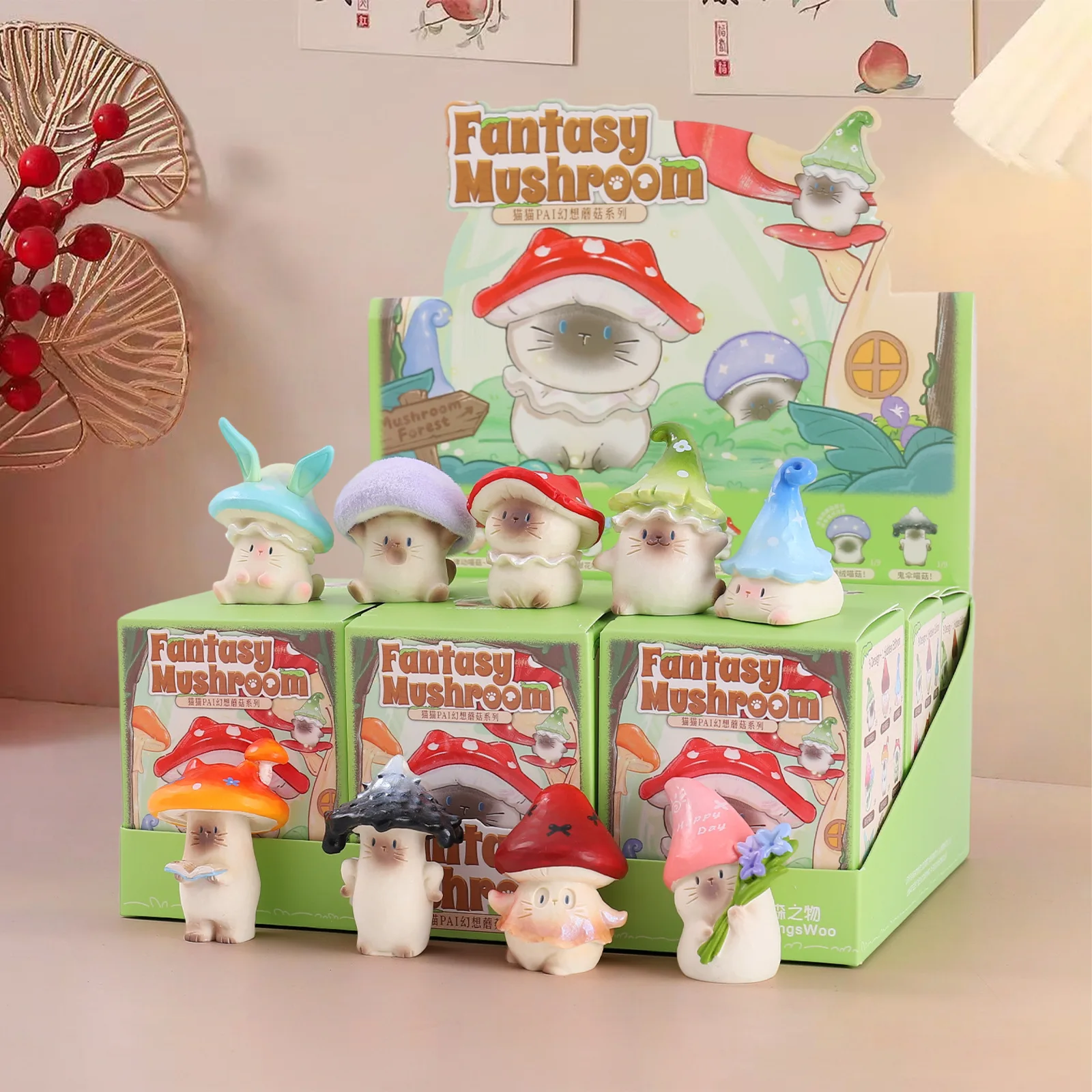 Cat Pai Fantasy Mushroom Series Blind Box Fun In-Vehicle Decoration Resin Toy Home Cute Ornament Mystery Box Surprise Fun Gifts
Cat Pai Fantasy Mushroom Series Blind Box Fun In-Vehicle Decoration Resin Toy Home Cute Ornament Mystery Box Surprise Fun Gifts