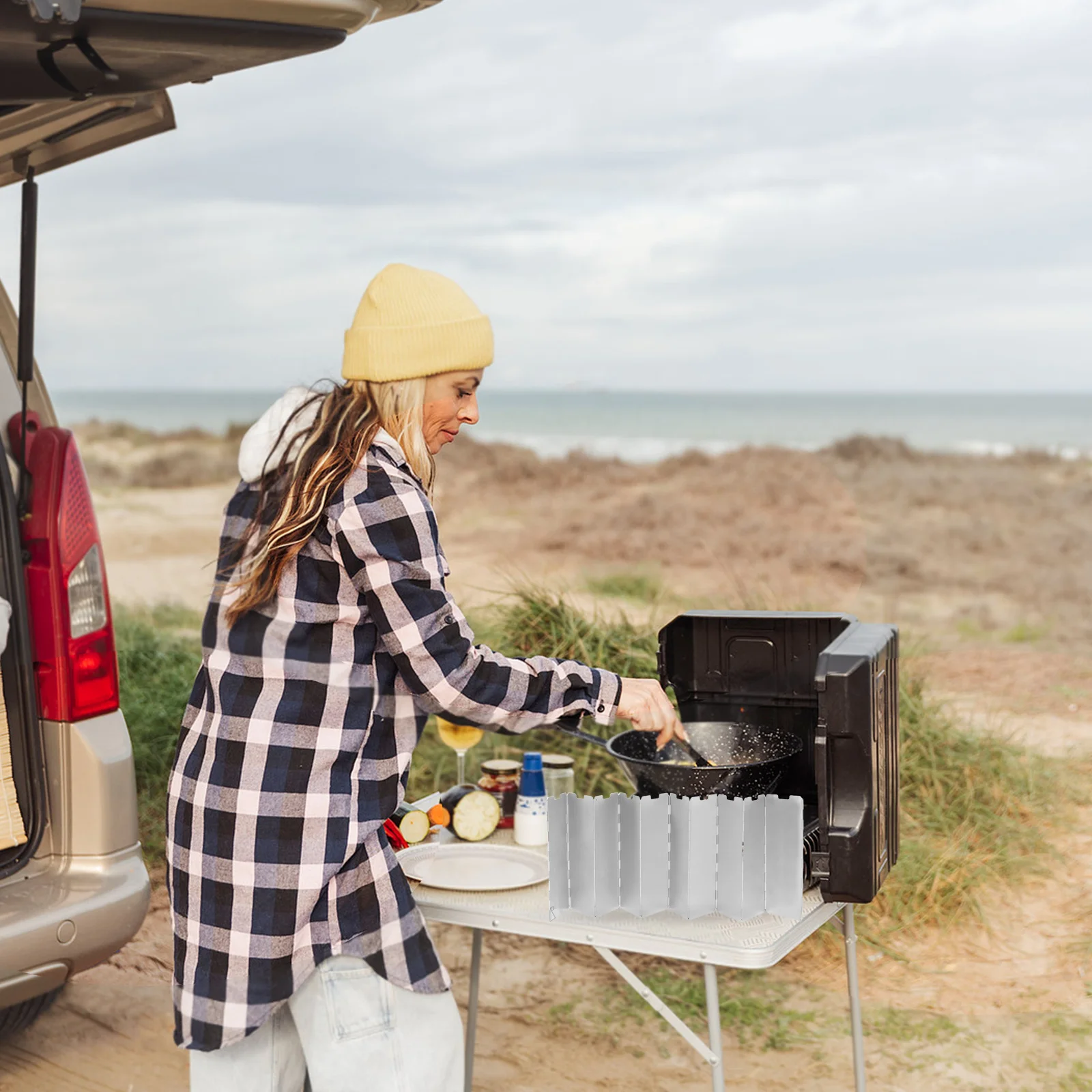 Round Foldable Heat Reflector for Gas Patio Heater Outdoor Aluminum Windshield Portable Camp Stove Heating Efficiency Upgrade
Round Foldable Heat Reflector for Gas Patio Heater Outdoor Aluminum Windshield Portable Camp Stove Heating Efficiency Upgrade