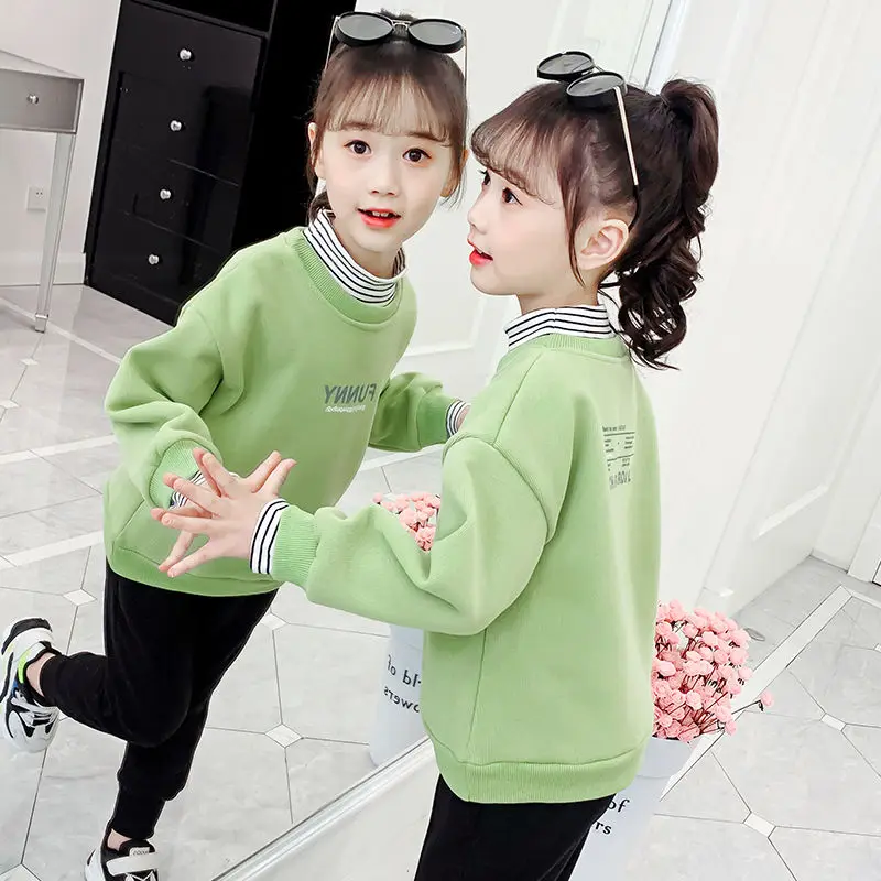 Толстовка с капюшоном Thiened Fce для девочек, осенне-зимняя новинка, детская мода, Plu irt, средняя, большая, детская...
Толстовка с капюшоном Thiened Fce для девочек, осенне-зимняя новинка, детская мода, Plu irt, средняя, большая, детская...