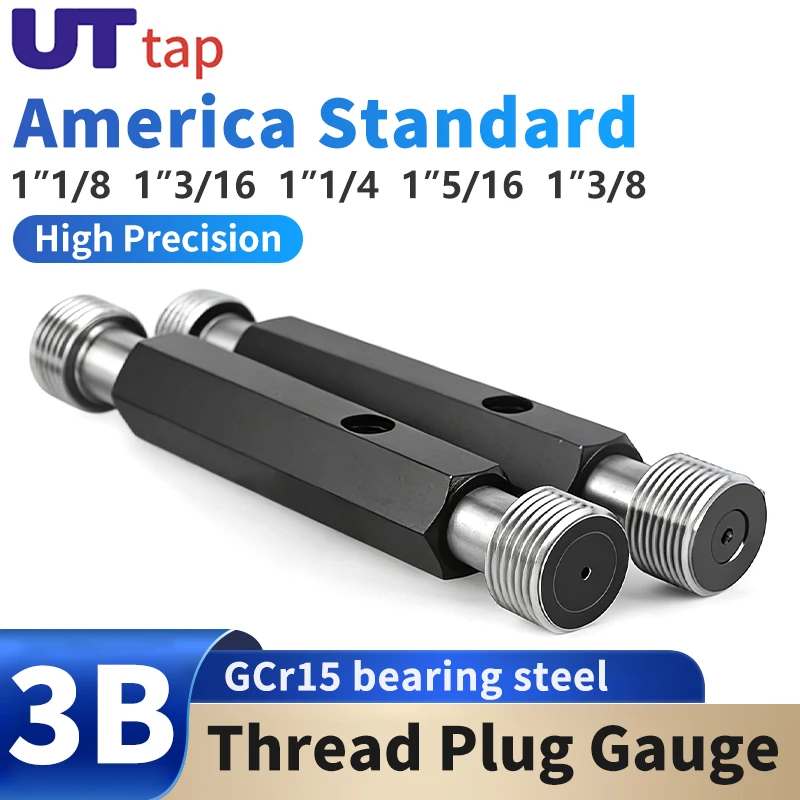 1PCS 3B 1''1/8 1''3/16 1''1/4 1''5/16 1''3/8 1''7/16 1''1/2 UN UNC UNF UNS UNEF American standard Thread Plug Gauge Steel Gage
1PCS 3B 1''1/8 1''3/16 1''1/4 1''5/16 1''3/8 1''7/16 1''1/2 UN UNC UNF UNS UNEF American standard Thread Plug Gauge Steel Gage