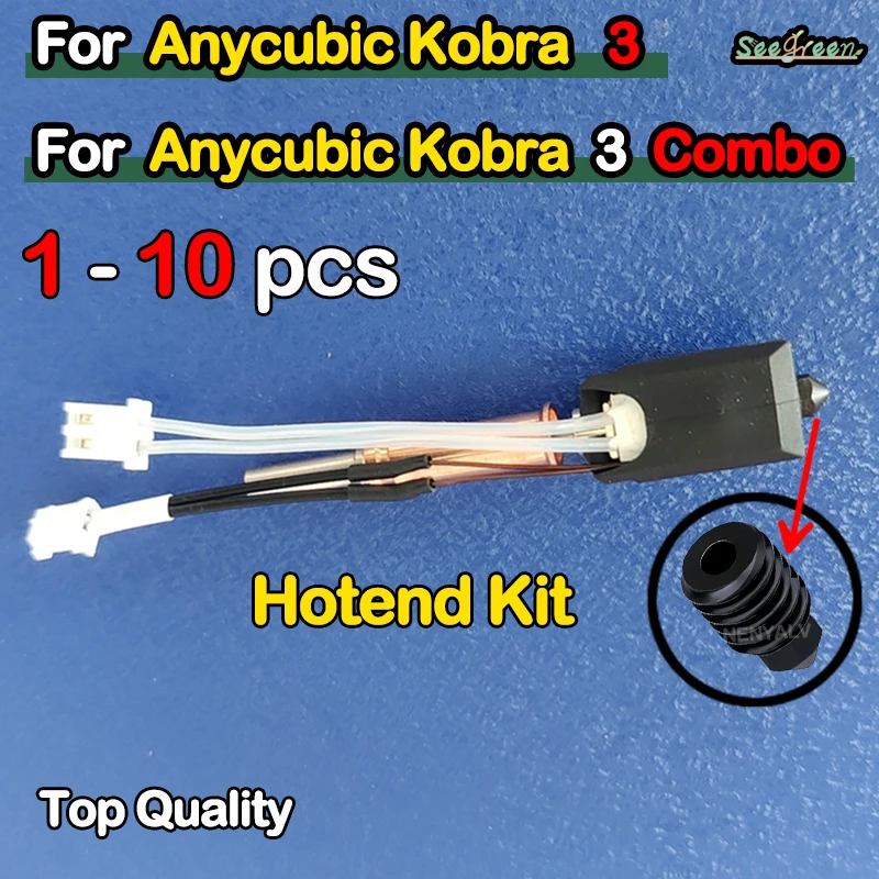 Для Anycubic Kobra 3 Hotend Kit 0,4 мм латунная сопла из закаленной стали новое обновление для 3D принтера Kobra 3 Combo
Для Anycubic Kobra 3 Hotend Kit 0,4 мм латунная сопла из закаленной стали новое обновление для 3D принтера Kobra 3 Combo