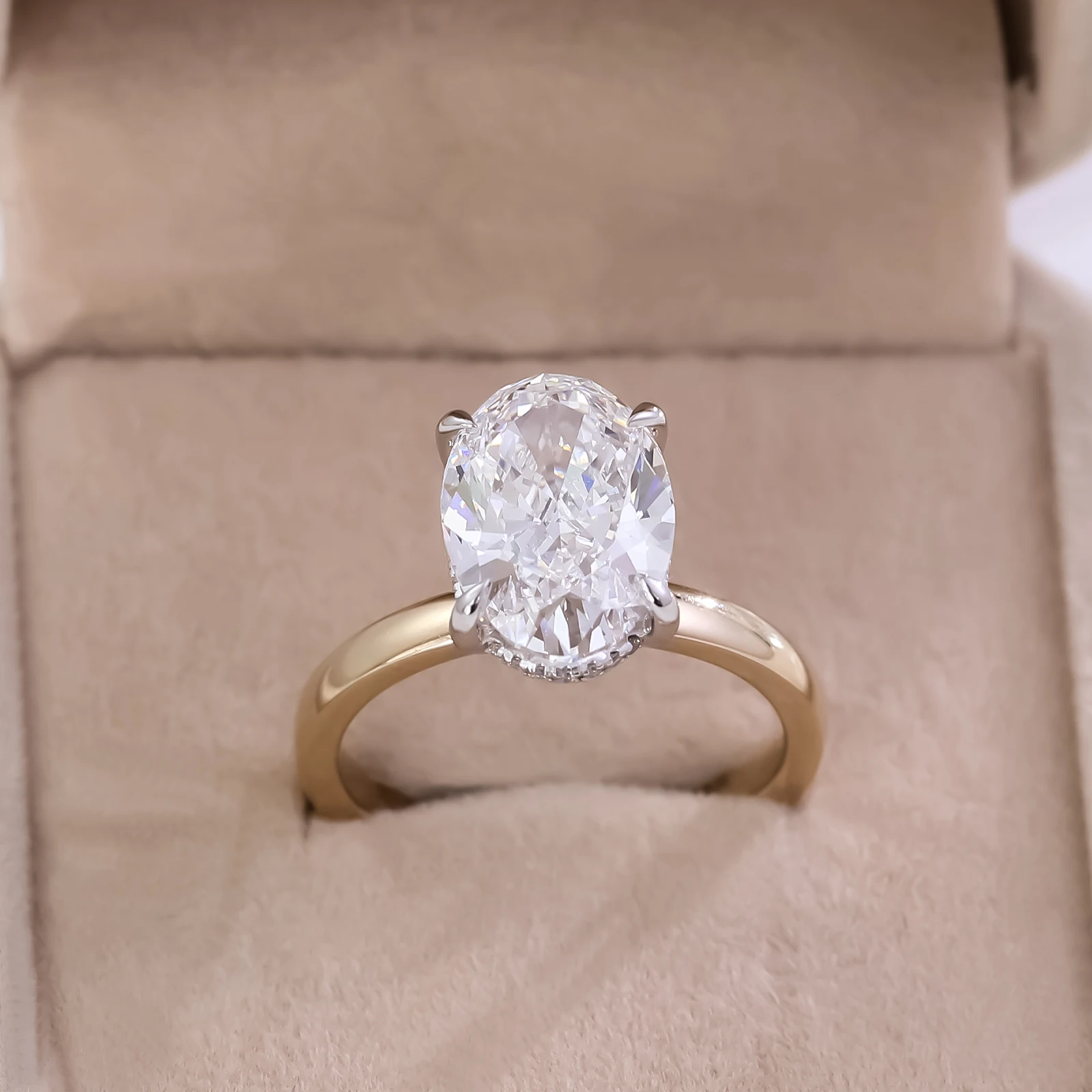 Provence Luxury Oval Cut Ring 14KGold IGI EF/VVS Lab Diamonds Ring for Women Double Colour Wedding Jewelry Personalized Custom
Provence Luxury Oval Cut Ring 14KGold IGI EF/VVS Lab Diamonds Ring for Women Double Colour Wedding Jewelry Personalized Custom