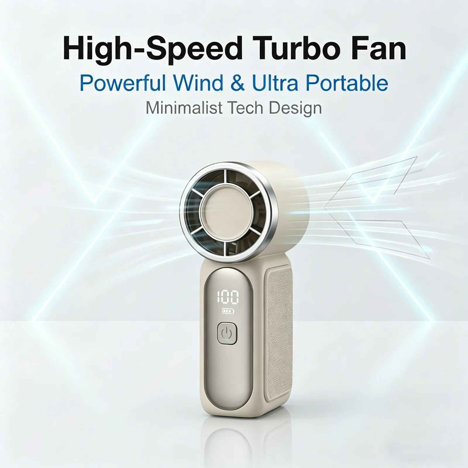 High Speed Turbo Handheld Fan USB Rechargeable Brushless Motor Quiet Portable Fans (White)
High Speed Turbo Handheld Fan USB Rechargeable Brushless Motor Quiet Portable Fans (White)