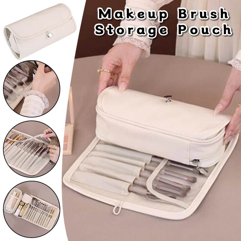 Foldable Makeup Bag Pu Leather Travel Cosmetic Organizer with Brush & Tool Compartments Gift for Women / Teens
Foldable Makeup Bag Pu Leather Travel Cosmetic Organizer with Brush & Tool Compartments Gift for Women / Teens