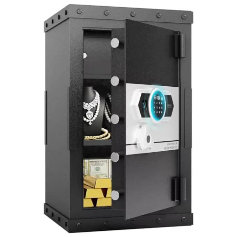 Luxury Jewelry Safes for Home: Heavy-Duty Fireproof Safe for Multiple Handguns, Steel Construction, Black Finish, Fingerprint R
Luxury Jewelry Safes for Home: Heavy-Duty Fireproof Safe for Multiple Handguns, Steel Construction, Black Finish, Fingerprint R