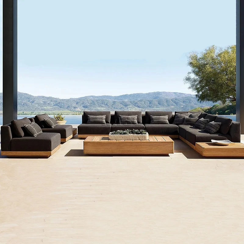 Hotel Modern Sofa Set Garden Teak Outdoor Furniture Aluminum Wood Patio Outdoor Couch Sectional Teak Luxury Garden Sofa Set
Hotel Modern Sofa Set Garden Teak Outdoor Furniture Aluminum Wood Patio Outdoor Couch Sectional Teak Luxury Garden Sofa Set