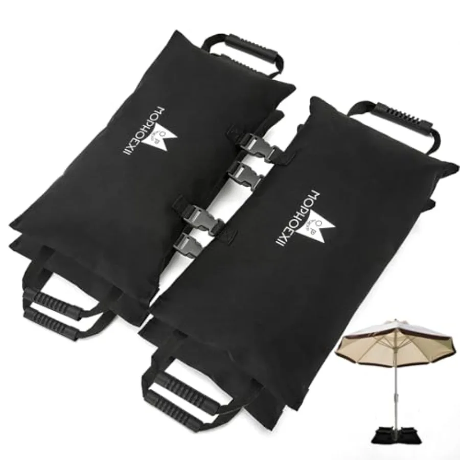Umbrella Base Weight, 4-Pack 45LBS Sand Bags for Weight, Heavy-Duty Fillable Weight Bags to Hold Things Down, Patio Furniture W
Umbrella Base Weight, 4-Pack 45LBS Sand Bags for Weight, Heavy-Duty Fillable Weight Bags to Hold Things Down, Patio Furniture W