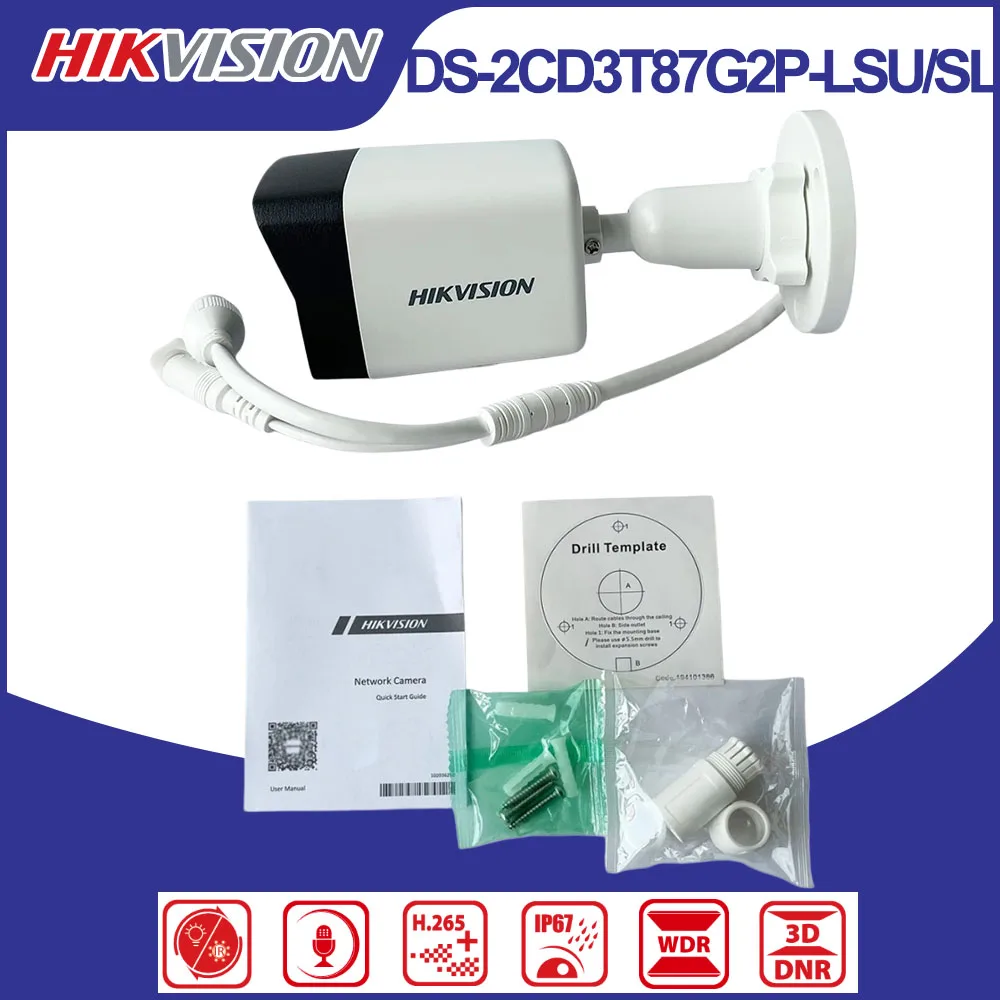 Hikvision DS-2CD3041G2-LIUF 4MP Smart Hybrid Light Motion 2.0 IP Bullet Camera 120dB WDR H.265+ Built-in Mic PoE IP67 Outdoor
Hikvision DS-2CD3041G2-LIUF 4MP Smart Hybrid Light Motion 2.0 IP Bullet Camera 120dB WDR H.265+ Built-in Mic PoE IP67 Outdoor