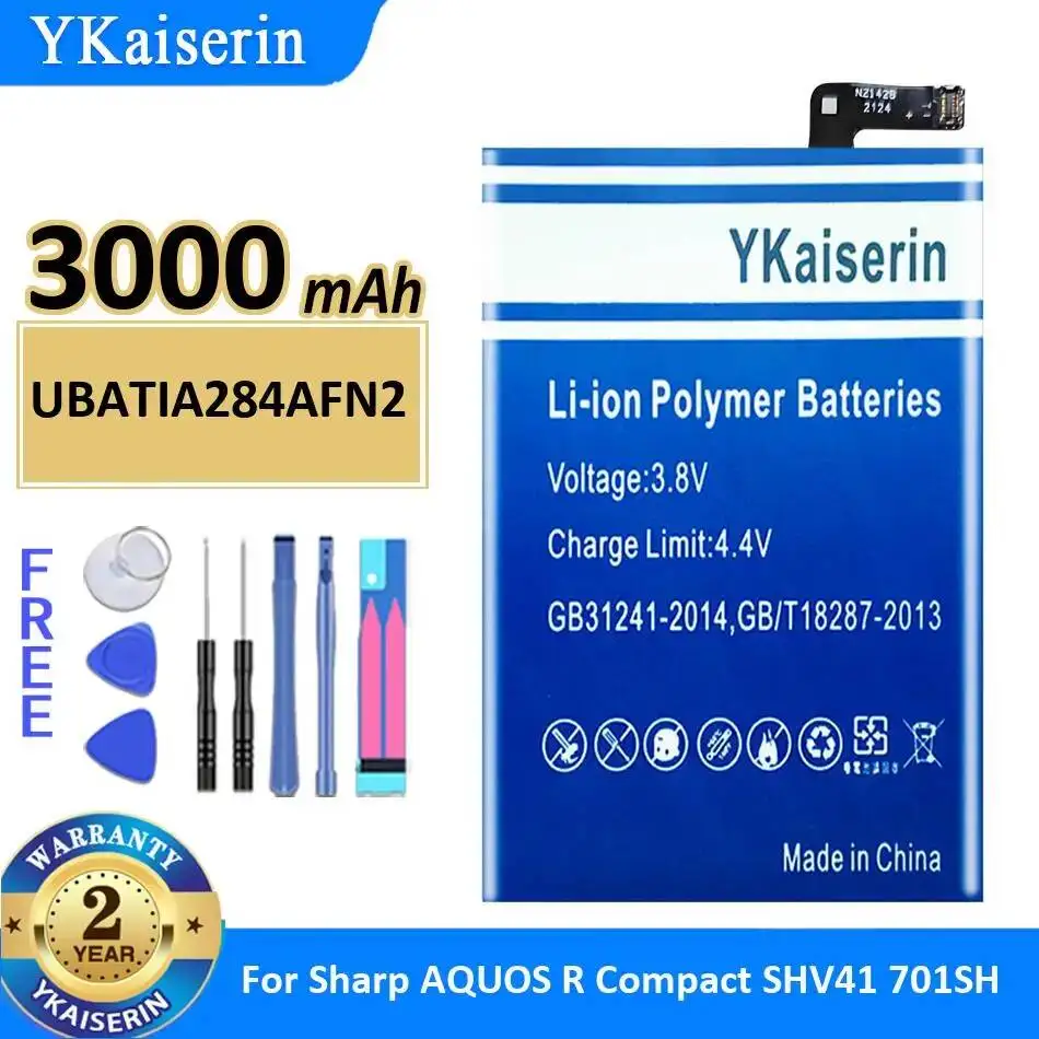 Mobile Phone Battery 3000mAh For Sharp Aquos R Compact SHV41 701SH Premium Replacement High Performance UBATIA284AFN2
Mobile Phone Battery 3000mAh For Sharp Aquos R Compact SHV41 701SH Premium Replacement High Performance UBATIA284AFN2
