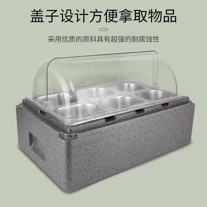 Outdoor stall commercial incubator, transparent flip, ingredient box, fast food incubator
Outdoor stall commercial incubator, transparent flip, ingredient box, fast food incubator