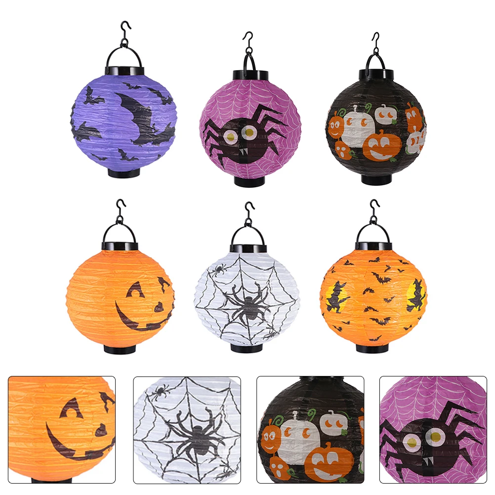 6Pcs Halloween Hand-ported Paper Lantern Led Lanterns Wall Hanging Light up Decorations LED Paper Lanterns Home Hanging Decor
6Pcs Halloween Hand-ported Paper Lantern Led Lanterns Wall Hanging Light up Decorations LED Paper Lanterns Home Hanging Decor