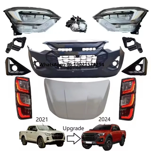 GELING New D Max Upgrade Kits Facelift Accessories Bumper Body Kit Headlight Tail Light Grille for Isuzu Dmax 2021 to 2024
GELING New D Max Upgrade Kits Facelift Accessories Bumper Body Kit Headlight Tail Light Grille for Isuzu Dmax 2021 to 2024