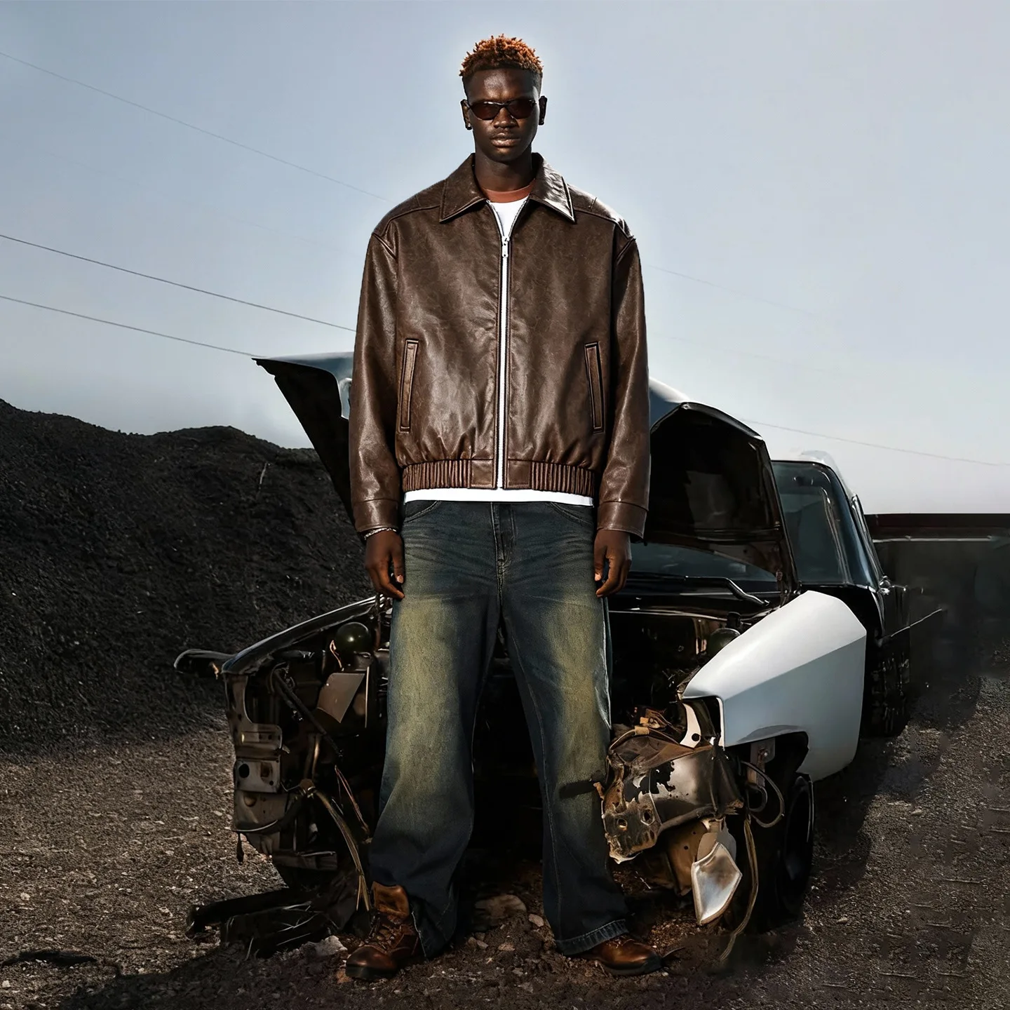 Мужская кожаная куртка на молнии, осенне-зимняя, новая, в американском ретро-стиле, рабочая одежда, уличный стиль, с длинным рукавом и воротником-стойкой
Мужская кожаная куртка на молнии, осенне-зимняя, новая, в американском ретро-стиле, рабочая одежда, уличный стиль, с длинным рукавом и воротником-стойкой